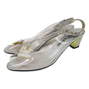 Vintage 80s California magdesians Clear Lucite Heels
